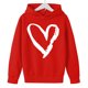 thumbnail image 4 of Sudadera con capucha y estampado de corazón de San Valentín, sudadera de manga larga para niños y niñas, chaqueta para niñas de talla mediana y grande., 4 of 7