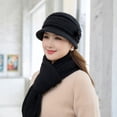 thumbnail image 4 of TELOLY Songbirdth Women Hat Set,1 Set Hat Scarf Gloves Non-allergenic Comfortable Thick Mother Beanie Cap Scarf Mittens for Daily, 4 of 5