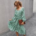 thumbnail image 1 of Summer Dresses for Women Maxi Dress Square Neck Temperament Commuter Polka Dot Dress Large Swing Skirt, 1 of 7