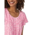 thumbnail image 5 of Aria 100% Cotton Short Sleeve Scoop Neck Nightgown with Pockets, Women’s sizes S-5X, 5 of 6