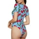 thumbnail image 2 of Balery Cherry Body de cuello redondo de manga corta para mujer Tops de manga corta Tops básicos-Large, 2 of 7