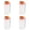 Orange, variant on Square Glass Mug with Lid and Straw, Iced Coffee Cup with Handle, Portable Drinking Tumbler for Smoothie Juice Water Milk, Clear Glass Cup for Various Beverages