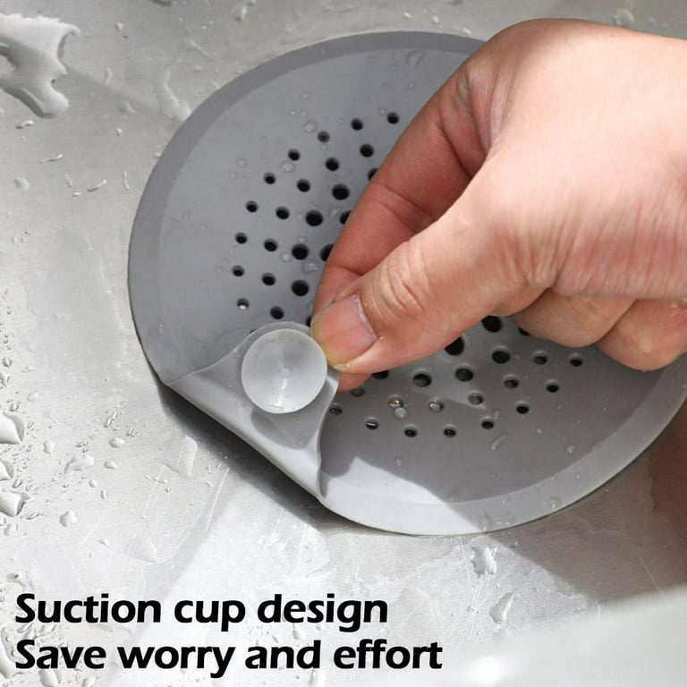Puleyun Big Suction Cup Shower Drain Hair Catcher Bath Hair blocking Filter  Bathroom Stopper Strainer Bathtub Sink P0A8 