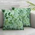 thumbnail image 3 of GOSMITH  Eucalyptus Leaves Pillow Covers Green Leaves Pillows Botanical Decorative Green Pillowcase Soft Indoor Cushion Covers for Couch Balcony Yard Decor, 3 of 5
