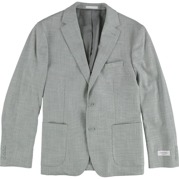 Calvin Klein Mens Slim Fit Soft Two Button Blazer Jacket, Green, 36 SHORT (Short)
