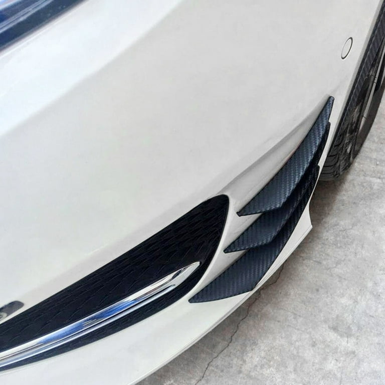 6pcs Carbon Fiber Style Car Front Bumper Lip Splitter Body Spoiler Canards