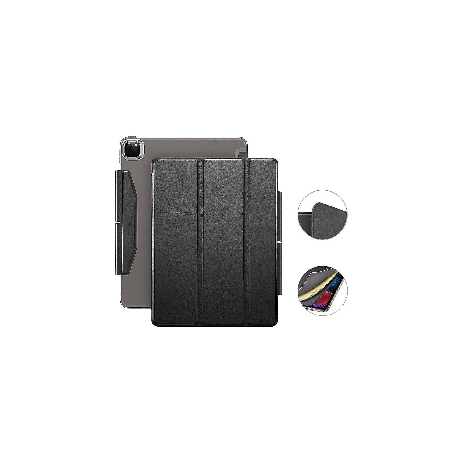 SaharaCase ESR Folio Case for Apple iPad Pro 12.9" (4th 5th and 6th Gen 2020-2022) Black (TB00023)