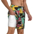 thumbnail image 3 of Goofa Angry Shark Pattern Printed Men's Swim Trunks Board Shorts Quick Dry Mens Swimming Trunks with Compression Liner,Breathable Fit Hawaii Beach Shorts-Medium, 3 of 9