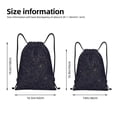 thumbnail image 2 of Xecao Copper-Gold Gloss Outline Peony Pattern Sports Drawstring Backpack - String Swim Gym Bag with Wet Proof Pocket for Women&Men-Small, 2 of 6