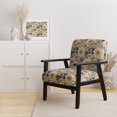 thumbnail image 2 of Designart "Subdued Floral Boho" Beige Boho Upholstered Accent Chair - Bohemian & Eclectic Arm Chair For Bedroom, 2 of 7