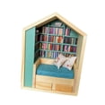 thumbnail image 4 of Tnarru Mini Bibliothèque Figurine de Collection Polyvalente Bureau Unique avec 200 Livres Collection Décoration de Table, 4 of 8