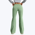 thumbnail image 4 of iHPH7 Wide Leg Sweatpants Women Baggy Flare Sweatpants Y2k Cute Bell Bottom Pants High Waisted Drawstring Sweat Pants Green M, 4 of 5