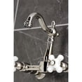 thumbnail image 2 of Kingston Brass KS2446PX Heritage Double-Handle Wall-Mount Bridge Kitchen Faucet, Polished Nickel, 2 of 7