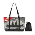 thumbnail image 7 of FORMRS Laptop Tote Bag for Women with 15.6" Computer Compartments Handbag, Black Illusionary Boat, 7 of 7