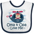 thumbnail image 3 of Inktastic Oma and Opa Love Me Grandson Boys Baby Bib, 3 of 4