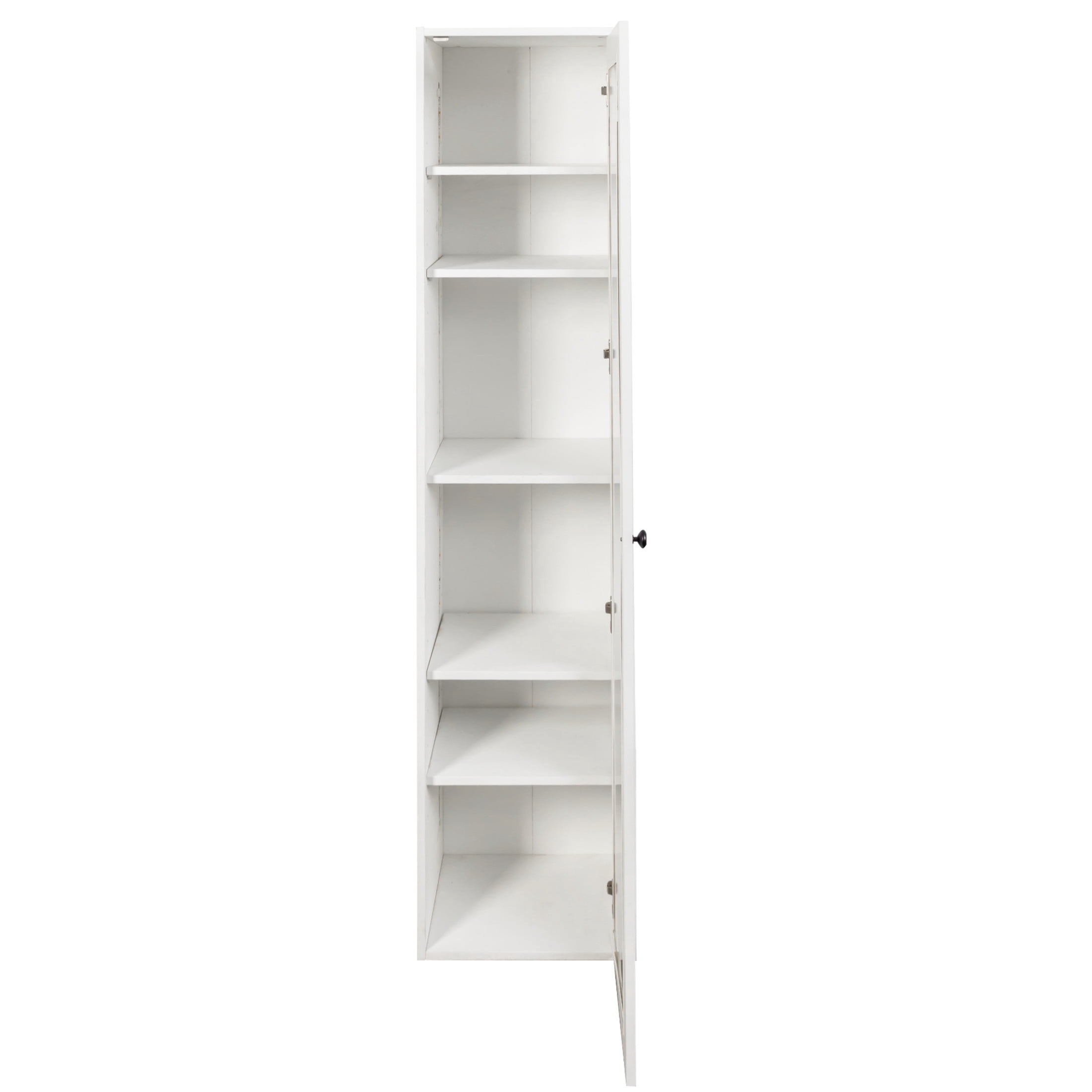 Noble House 5-Shelf Curio Display Cabinet with Acrylic Doors & LED Lighting, Modern Glass Bookcase, White