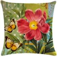 thumbnail image 5 of TongXi - Funda de almohada decorativa suave con diseño de flores pintadas a mano, fundas de cojín de 18.0 x 18.0 in, paquete de 4, 5 of 5