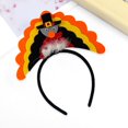 thumbnail image 3 of Diadema de pavo de fantasía, tocados, bandas de pelo de animales, decoraciones para vacaciones de Acción de Gracias Naranja Salvador cintas para el pelo, 3 of 7