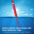 thumbnail image 2 of Soidarity Boya marcadora de superficie para buceo con válvula, cinta reflectante SMB, tubo de señal de salchicha subacuática, accesorios para Deportes acuáticos, 2 of 6