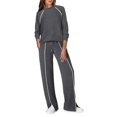 thumbnail image 1 of Conjuntos de Salón para Mujer, Conjuntos de 2 Piezas para Otoño, Pantalones Anchos, Conjuntos A Juego, Ropa de Mujer Gris Oscuro XXL, 1 of 8
