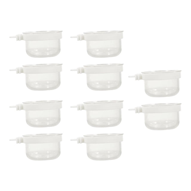 10x Dispensador de agua para loros, taza para jaula de pájaros, comedero para pájaros, taza para comida de pájaros, comedero colgante para pájaros,