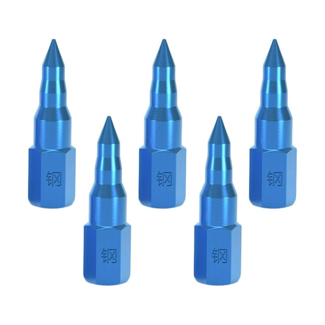 koolsoo 5x Butter Tip Nozzle Portable Multipurpose Alloy with Hardware Heavy Duty Blue