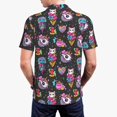 thumbnail image 6 of Wukai Rainbow Unicorn And Cat Icecream Men’s Polo Shirts,Quick-Dry Athletic Shirt,Classic Fit Shirts-Large, 6 of 8