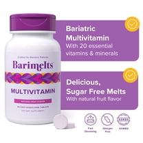 Barimelts Bariatric Multivitamin, 60 Fast-Dissolving Tablets, Post Weight Loss Surgery Patients, Fruit Flavored Dietary Supplements