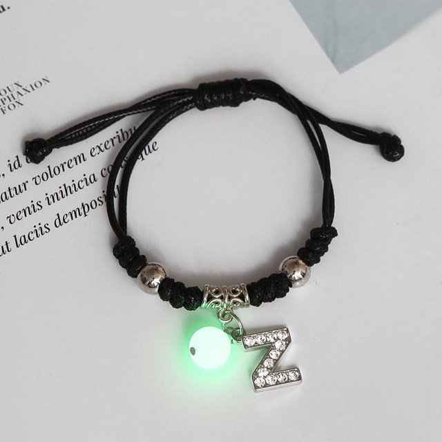 Pulsera luminosa con letras en inglés, tu nombre, estudiante, estilo coreano, pulsera de la amistad para novias, pulsera para parejas