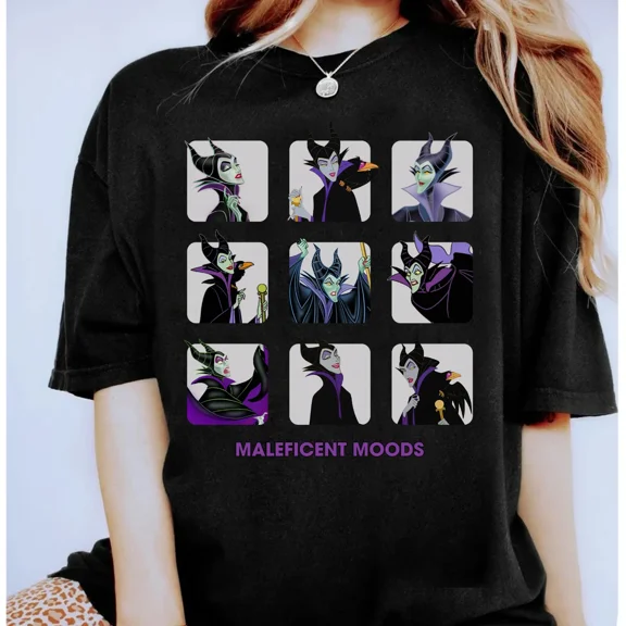 RARE Maleficent Moods Funny Villains Unisex T shirt Adult Shirt T-shirt 10013