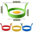 thumbnail image 2 of 4 Pack Silicone Egg Mold Rings Egg Rings 3.1 Inch Non Stick Egg Molds, 2 of 5