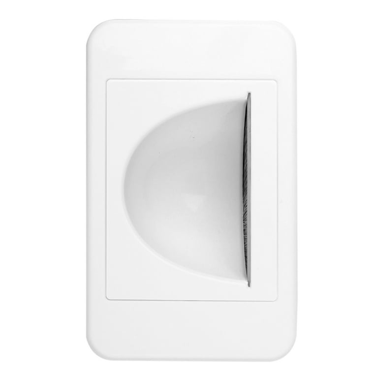Recessed Coax Jack Outlet Cover for Flat TV - White