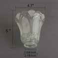 thumbnail image 4 of Anmire G0015 - Juego de 2 pantallas de cristal transparente esmerilado con forma de campana, globo o cubierta de repuesto con ajuste de 2-1/8 pulgadas para lámpara de ventilador de techo, candelabro d, 4 of 5