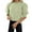 AW1-Light Green, variant on GBSYEWXS Sweaters For Women Khaki Crew Neck Short Sleeve Solid Color Stretch Pullover Sweater