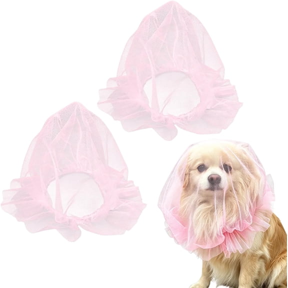 GASTROPOD Anti Eating Cover for Small Dog and Cats, 2Pcs Breathable Mesh Anti-Scavenging Muzzle, Adjustable Elastic Dog Face Protector Head Net Mask for Walking Travel Park and Social Use