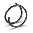 thumbnail image 6 of QQTDFG 20G Hoop Nose Ring Stainless Steel Double Spiral Single Pierced Nostril Piercing-Black 8mm (1 Pc), 6 of 9