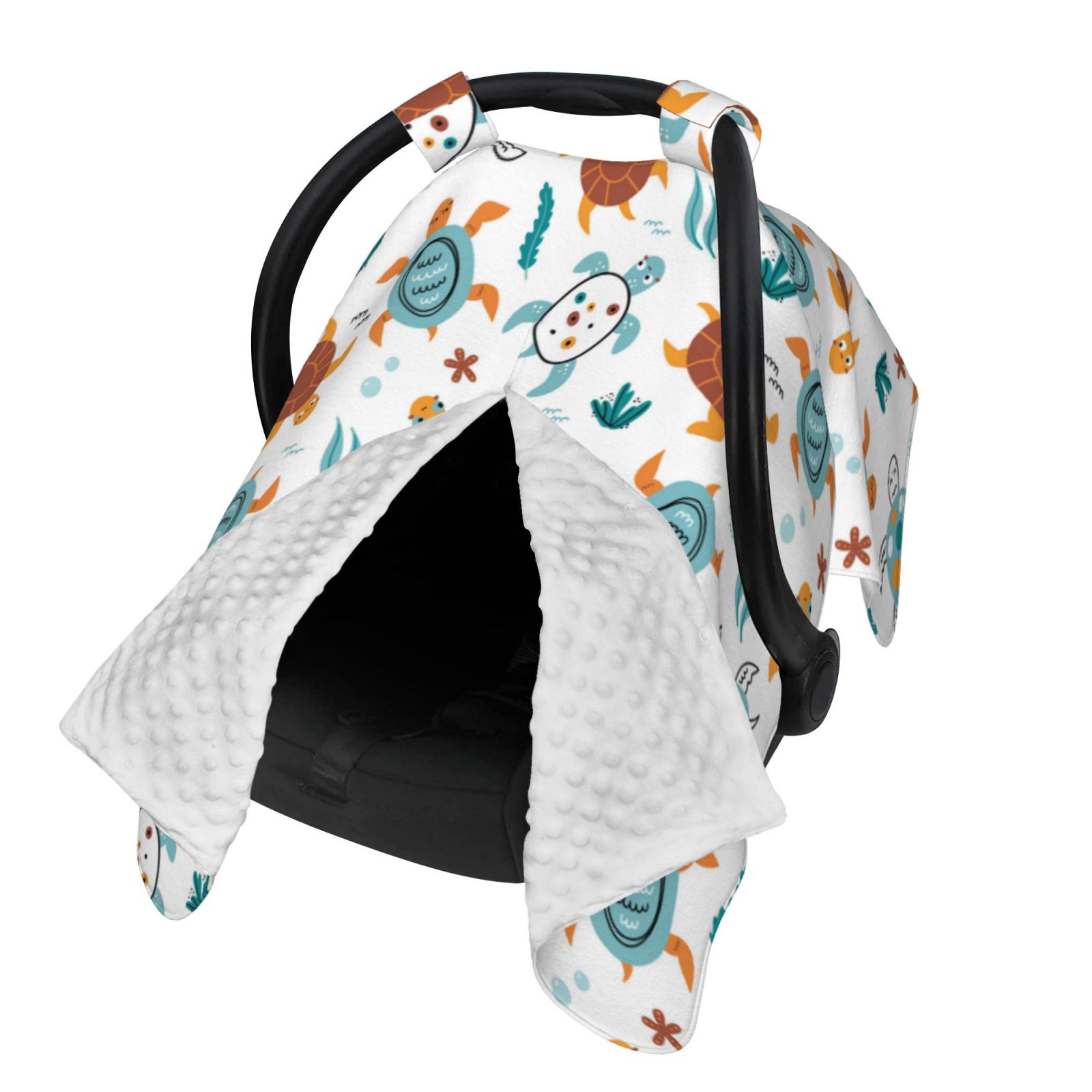Naloa Various Turtle Baby Car Seat Cover, Breathable Baby Carrier Cover, Multiuse Baby Carrier Cover & Nursing Breastfeeding Cover