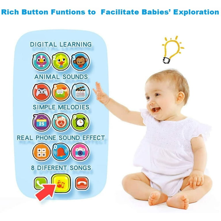 Baby Phone Toy Musical Light up Educational Learning Toy with 18 Functions  Gift