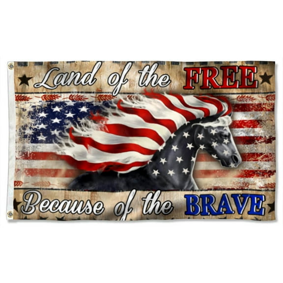 Cayyon Horse Grommet Flag Beyond Flag 3x5Feet Banner with 2 Brass Grommets