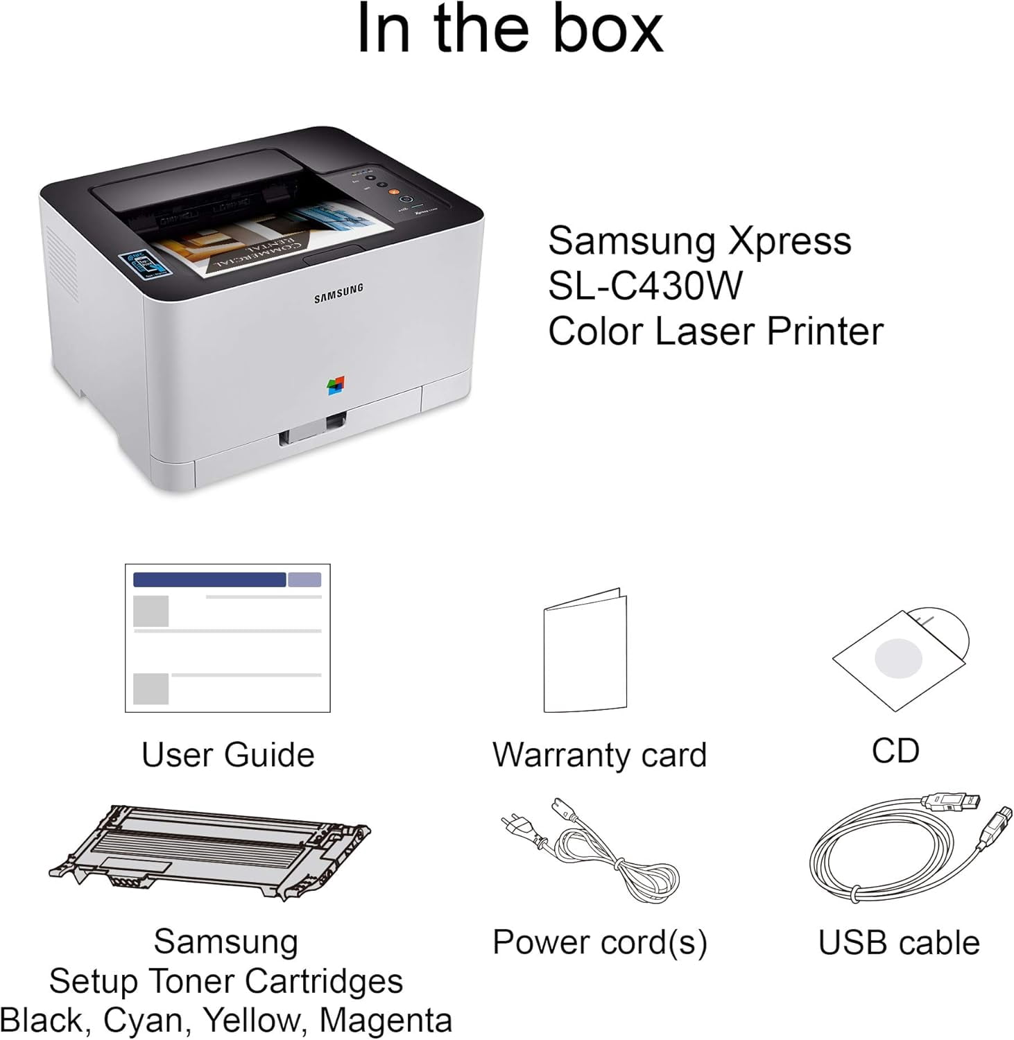 Samsung Xpress C430W Wireless Color Laser Printer with Simple NFC + WiFi Connectivity and Built-in Ethernet
