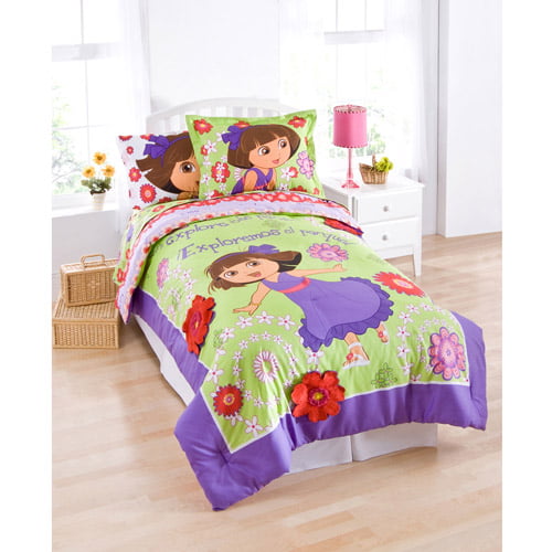Dora The Explorer 2 Pc Fitted & Pillowcase Twin Bed Sheet Set 