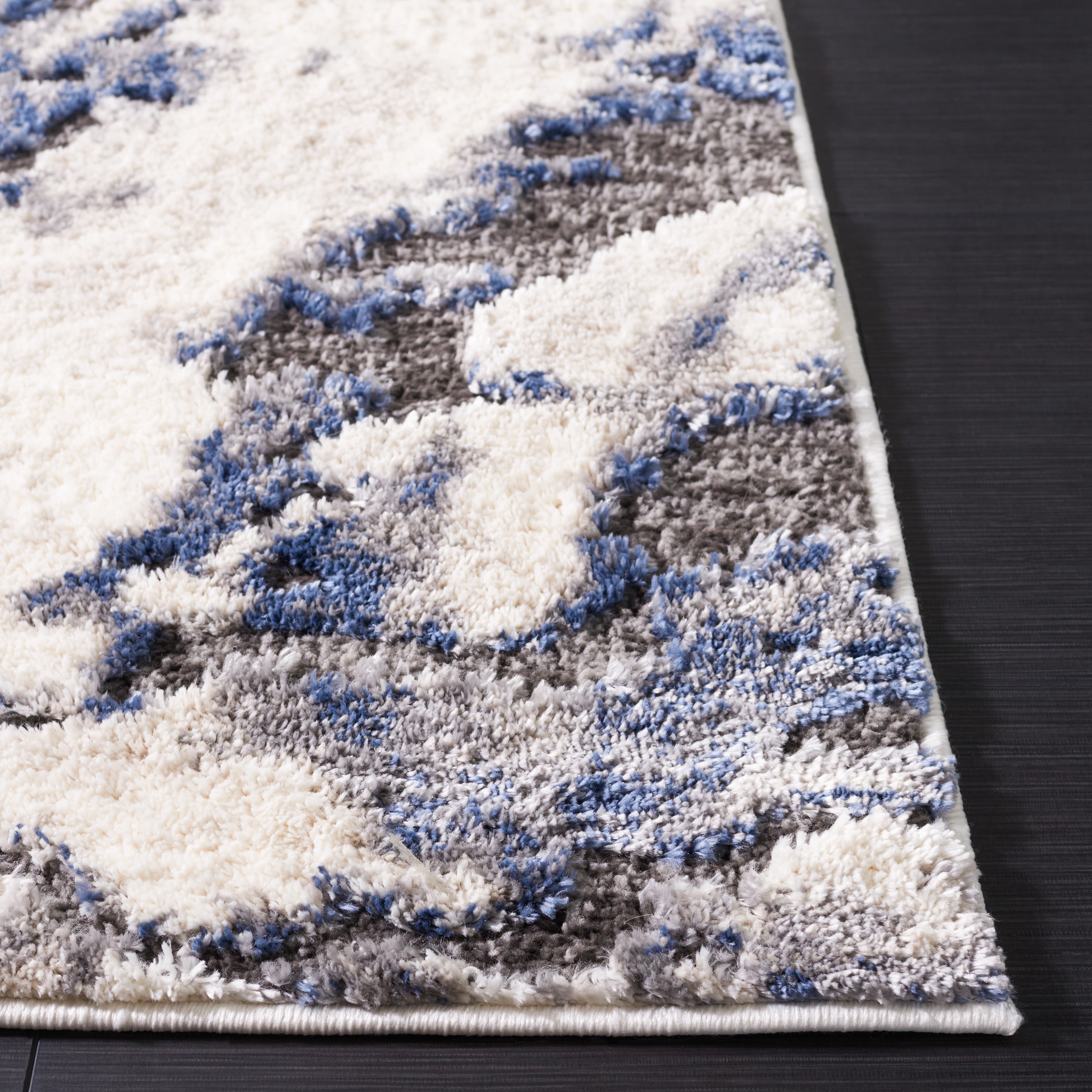 SAFAVIEH Petra Carmella Abstract Area Rug, Ivory/Blue, 8' x 10'