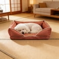 thumbnail image 2 of Dog Bed for Cats & Dogs with Reversible Removable Cover, Non-Slide Bottom & Machine Washable Pad, Suitable for Crate Floor Travel, 17.7x15x5.5in by MPOISVA, 2 of 5
