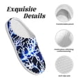 thumbnail image 5 of Lsque Blue Lightning2 Pattern Womens Comfort Cotton on Scuff With Memory Foam and Anti-skid Sole Slipper-37/38, 5 of 7