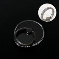 thumbnail image 1 of Support de Bague de Cellulaire Diamant Poignée Transparente Rotation 360° Compatible iPhones Rond-Noir, 1 of 6