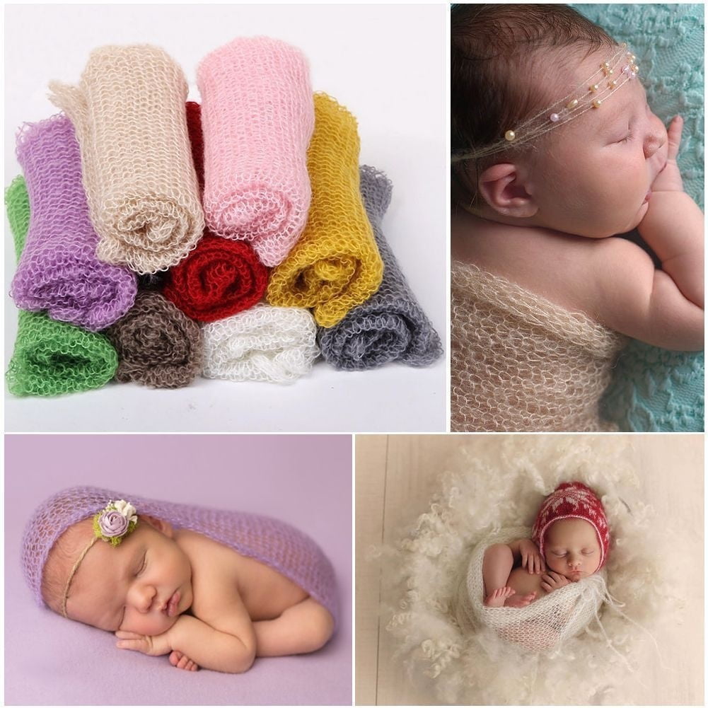 Baby Newborn Stretch Yarn Gauze Wrap Cocoon Photo Photography Ornaments Prop SL
