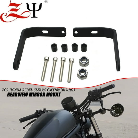 Motorcycle Fit For Honda CMX Rebel500 Rebel300 Rebel250 Rearview Mirror Down Bracket Handlebar Rear View Side Mirror Forward kit