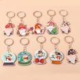 thumbnail image 4 of LLavero de madera de dibujos animados para mujeres y niñas, lindo llavero Kawaii, ciervo, árbol, Papá Noel, muñeco de nieve, joyería de navidad, regalos de Año Nuevo, 4 of 4