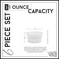 thumbnail image 2 of Vikko Mini White Ramekin, Pack of 6 Fine Porcelain Mini Ramekins, Stackable 2 Inch Dip Bowls, 1 Ounce Dips Dish, Dishwasher Safe, 2 of 2