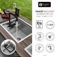 thumbnail image 5 of Stylish 20" Dura-Tek Stainless Steel Dual Mount Concealed Single Bowl Workstation Sink with 4 accs S-520C2, 5 of 11